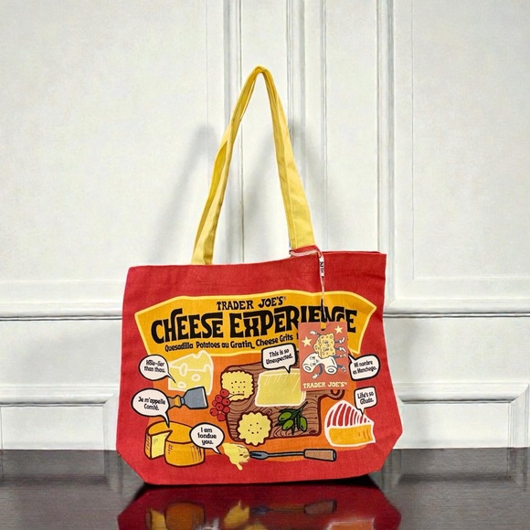 WOW 🔥🧀 Trader Joe's Cheese Experience Tote Bag 100% cotton AUTHENTIC heavy duty - Picture 1 of 11